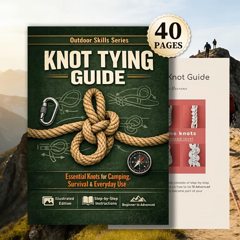 Outdoor Camping Essentials - كتاب دليل أساسيات ربط العقد، 50