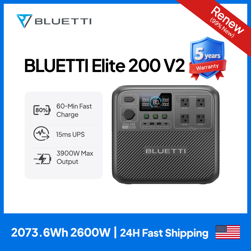 Outdoor Camping Kit - 【تجديد】محطة طاقة محمولة BLUETTI Elite 200
