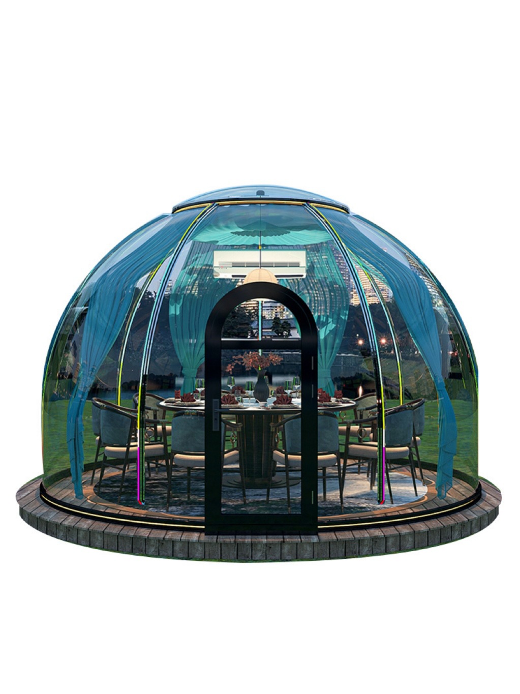 خيمة فقاعية شفافة على شكل قبة، - مراجعة Outdoor Camping Exhibition وسعره