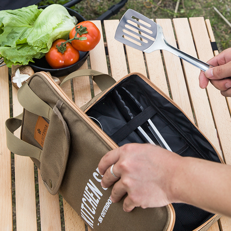 طقم أدوات طهي للتخييم مكون من  - مراجعة Outdoor Camping Cooking Equipment وسعره