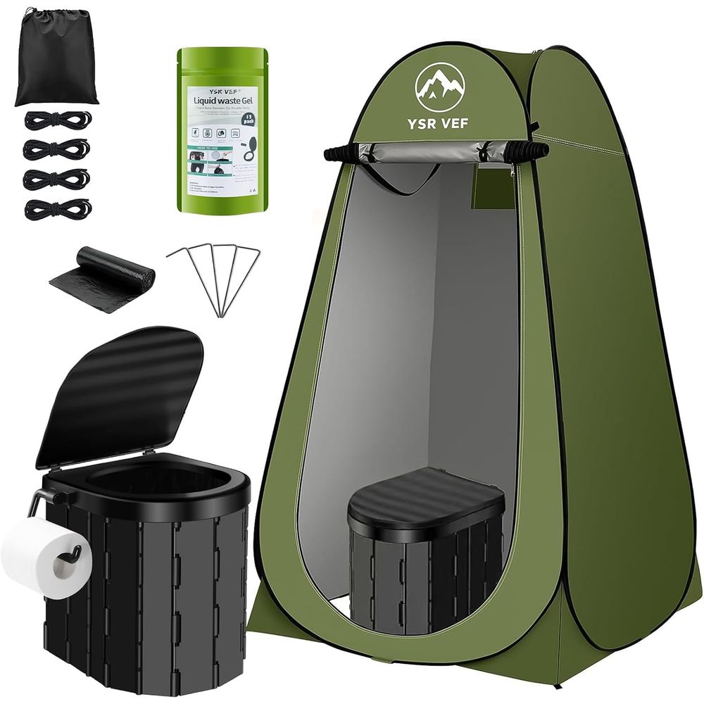 طقم مرحاض متنقل، مرحاض للتخييم - مراجعة Outdoor Camping Kit وسعره