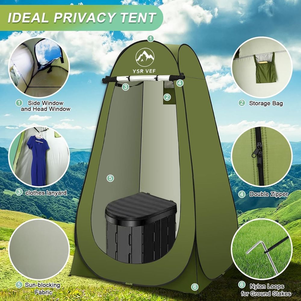 طقم مرحاض متنقل، مرحاض للتخييم - مراجعة Outdoor Camping Kit وسعره