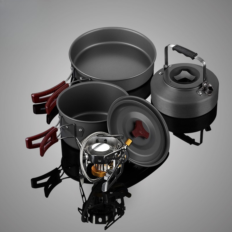 طقم موقد غاز محمول قابل للفصل  - مراجعة Outdoor Camping Kit وسعره
