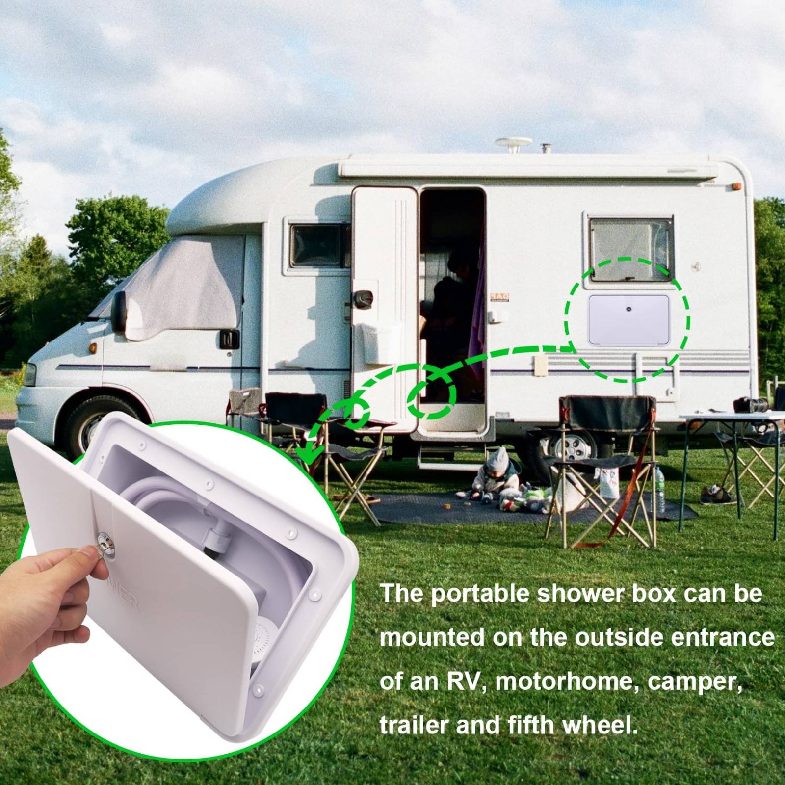 صندوق دش خارجي مدمج للمركبات ا - مراجعة Outdoor Camping Kit وسعره