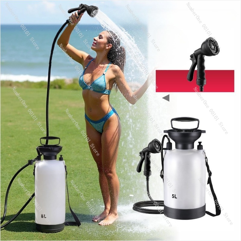 دش محمول سعة 5 لتر للتخييم في  - مراجعة Outdoor Camping Kit وسعره